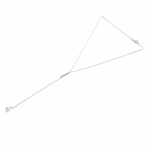 パール LARIAT ネックレス 925 ダイヤ0.01ct シルバー /SR15