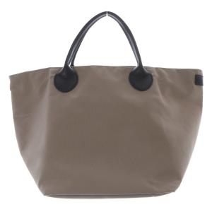 ナイロン レザーハンドル トートバッグ ピンクベージュ /SR14