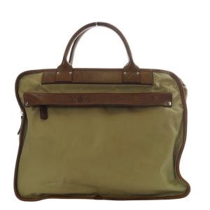 8637/2 ブリーフケース トートバッグ ハンドバッグ ナイロン × レザー ベージュ /YO17 AD