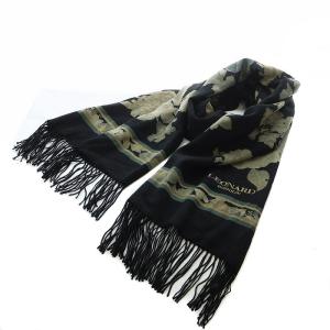 ストール カシミヤ カシミア 花柄 黒 ブラック SH /RI OS