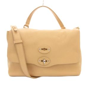 ハンドバッグ ショルダー 2WAY レザー ベージュ /AE