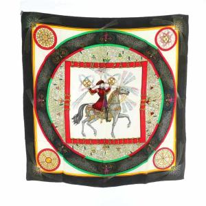 カレ90 150年 1987年 技巧の火 Feux d'Artifice スカーフ シルク 総柄 マルチカラー