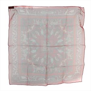 プチカレ90 EARLY AMERICA シアースカーフ 動物柄 シルク 赤 レッド /AS OS OH