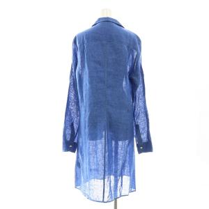 Frank&Eileen フランクアンドアイリーン MURPHY リネン ロングシャツ 長袖 L ブルー /HK OS