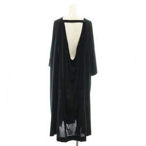 ATON BACK DRAPED ワンピース 01 ブラック /HK OS