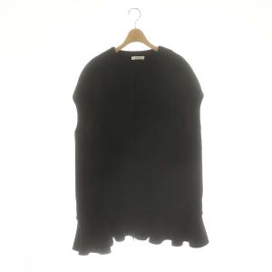 ジレ ノースリーブ フレアコート 38 ブラック