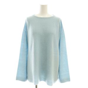 カシミヤ 長袖 ニット セーター S ライトブルー /HK OS