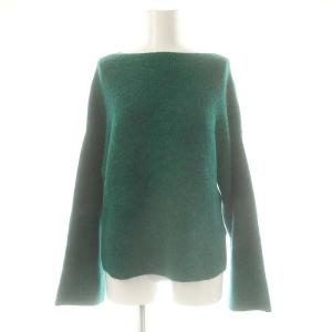 SACRA ALPACA WOOL プルオーバー ロングスカート セットアップ ニット 38 グリーン /DF OS