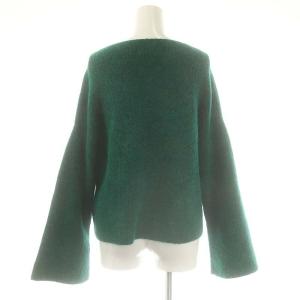 SACRA ALPACA WOOL プルオーバー ロングスカート セットアップ ニット 38 グリーン /DF OS