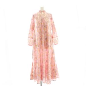 ワンピース ロング 長袖 総柄 S マルチカラー /SS OS