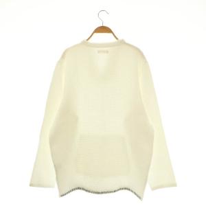 Ron Herman RHC メキシカンネック ステッチ ワッフル カットソー 長袖 ホワイト /DF OS