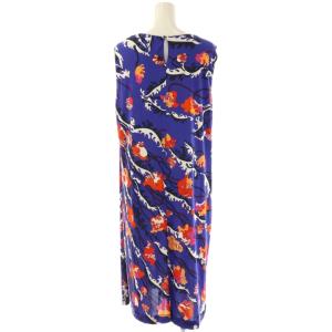 Emilio Pucci ARCHIVIO ノースリーブ ワンピース ひざ丈 総柄 I50 ブルー マルチカラー /DF OS