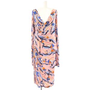 ARCHIVIO 総柄 カシュクール ワンピース ロング I50 ピンク マルチカラー /DF OS