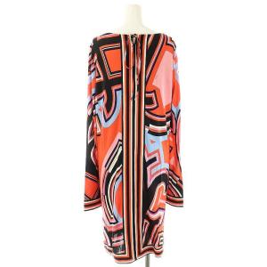 Emilio Pucci プッチ柄 長袖 ワンピース ひざ丈 I44 マルチカラー /DF OS