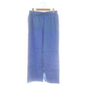 23SS CRISP LINEN MIAN イージーパンツ ワイド ストレッチ 38 ブルー /HK OS