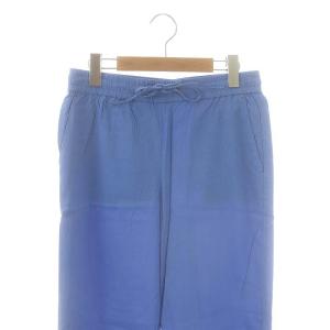 theory luxe 23SS CRISP LINEN MIAN イージーパンツ ワイド ストレッチ 38 ブルー /HK OS
