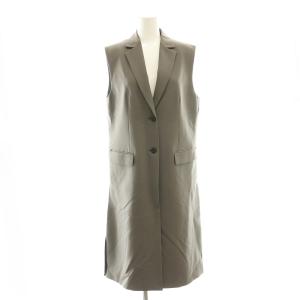 NEW SAXONY OLIN テーラードロングジレ ベスト 038 モカブラウン /ES OS