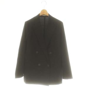 24SS CRISP LINEN DEBBY NL テーラードジャケット ダブル リネン 036 ブラック