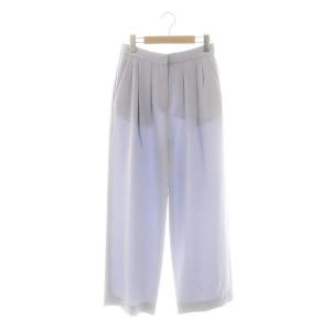 23SS Row Crepe Ingeli ワイドパンツ タック 38 ライトブルー /HK OS