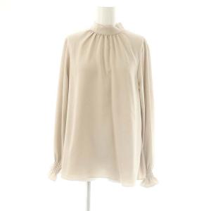 23SS BACK SATIN GGT CLEBI 2 ブラウス 長袖 38 ベージュ /HK OS