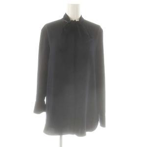 23SS MARVINE JENS ボウタイブラウス 長袖 038 ネイビー /HK OS