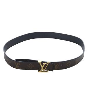 LOUIS VUITTON モノグラム LVイニシャル 30MM リバーシブル ベルト ブラウン ブラック M0382