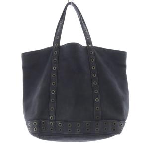 ラウンド スタッズ レザートートバッグ ハンドバッグ 紺 ネイビー /SR42