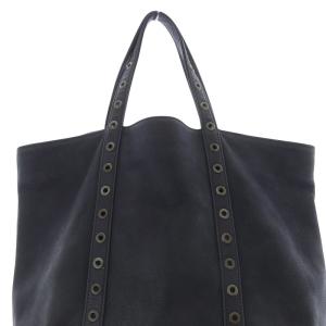 Vanessa bruno ラウンド スタッズ レザートートバッグ ハンドバッグ 紺 ネイビー /SR42