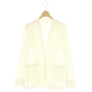 ノーカラージャケット 薄手 38 白 /CX OS