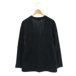 iCB 23AW シンセティックヤーンスムース ニットジャケット ノーカラー S 紺 /MI OS