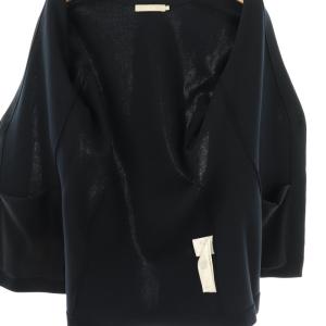 iCB 23AW シンセティックヤーンスムース ニットジャケット ノーカラー S 紺 /MI OS