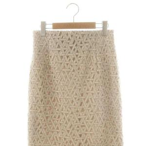 La TOTALITE 24AW レースタイトスカート 38 ピンクベージュ /DO OS