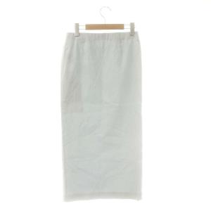 MUSE de Deuxieme Classe 24SS stretch twill タイトスカート リネン混 36 ライトブルー /ES OS