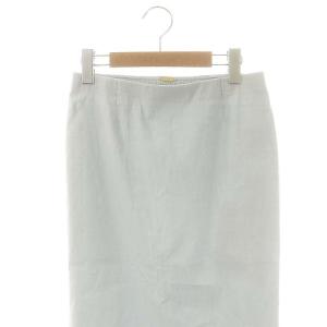 MUSE de Deuxieme Classe 24SS stretch twill タイトスカート リネン混 36 ライトブルー /ES OS