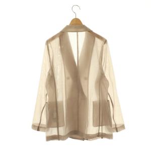 La TOTALITE 24SS ウォッシャブルシアージャケット テーラードジャケット ダブル 38 グレージュ /DF OS