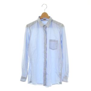 24SS ワイヤーウォッシュシャツ F サックスブルー /DO OS