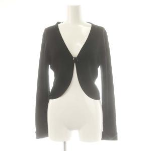 リブニットボレロ カーディガン 40 黒 ブラック /AT OS