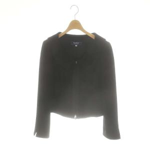 Wジップジャケット ステンカラー 40 黒 ブラック /AT OS