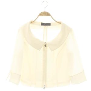 Wジップジャケット ステンカラー 七分袖 40 白 ホワイト /AT OS