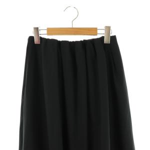 BALLSEY 24SS ラッシュストレッチ タックギャザースカート マキシ ロング 34 紺 ネイビー /AT OS