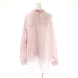 Stola. 25SS バック釦シアーシャツストライプ 長袖 38 ピンク /HK OS