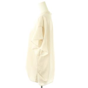 Stola. フリルスリーブ ブラウス 半袖 プルオーバー 40 ベージュ /NR OS