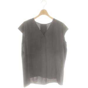 24SS マルチウェザーVネックブラウス プルオーバー F チャコールグレー /CX OS