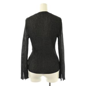 Stola. 25SS シアーワイドリブニットプルオーバー カットソー F ブラック /DO OS