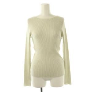 25SS ボートネックリブニットプルオーバー カットソー F ライトグレー /DO OS