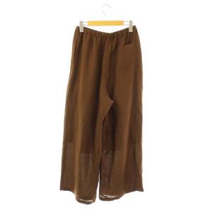 VERMEIL par iena 23AW トリアセリネン リラックスパンツ ストレート イージー 38 茶 ブラウン /AT OS