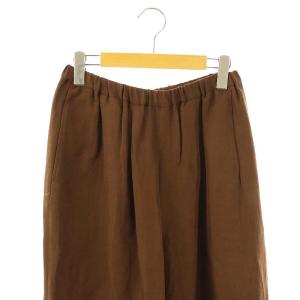 VERMEIL par iena 23AW トリアセリネン リラックスパンツ ストレート イージー 38 茶 ブラウン /AT OS