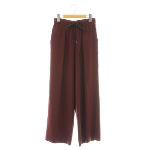 2-wayストレッチ イージーセミワイドパンツ タック 36 小豆色 11-04-14-04203 /AT
