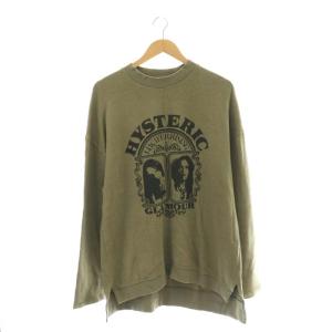 HOLY LUCIFER スウェット トレーナー 長袖 F カーキ /AT OS SH