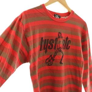 HYSTERIC GLAMOUR CRASH プリントTシャツ カットソー S レッド ブラウン /DO OS SH